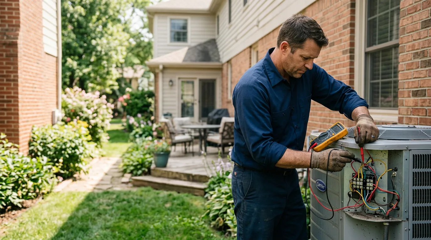 HVAC technician working near Parker, KS